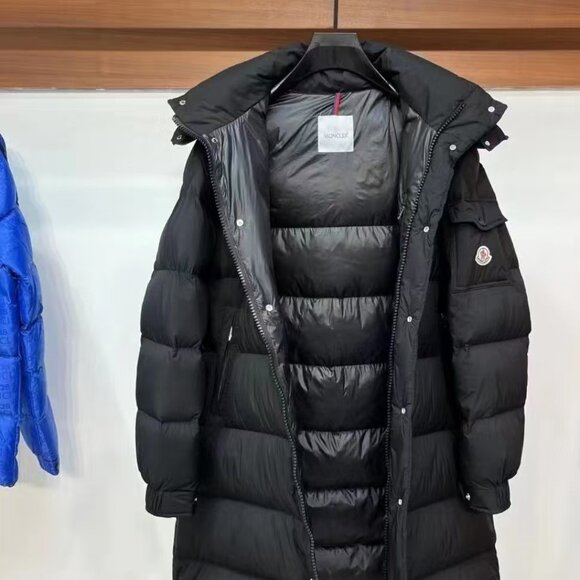 Moncler Maya Long Hooded Down Jacket, Black, Brand New - Picture 2 of 15